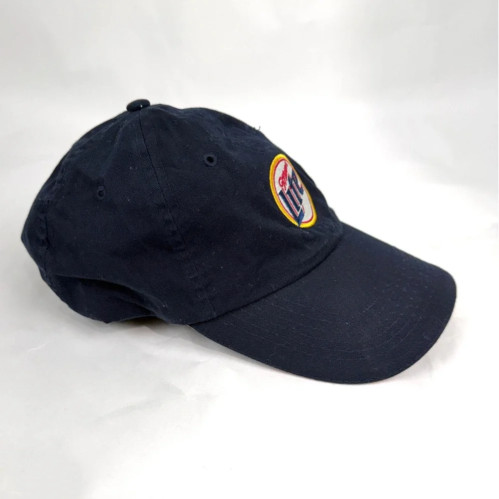 Miller Lite Navy Blue Embroidered Logo Baseball‎ Cap Men's Adjustable